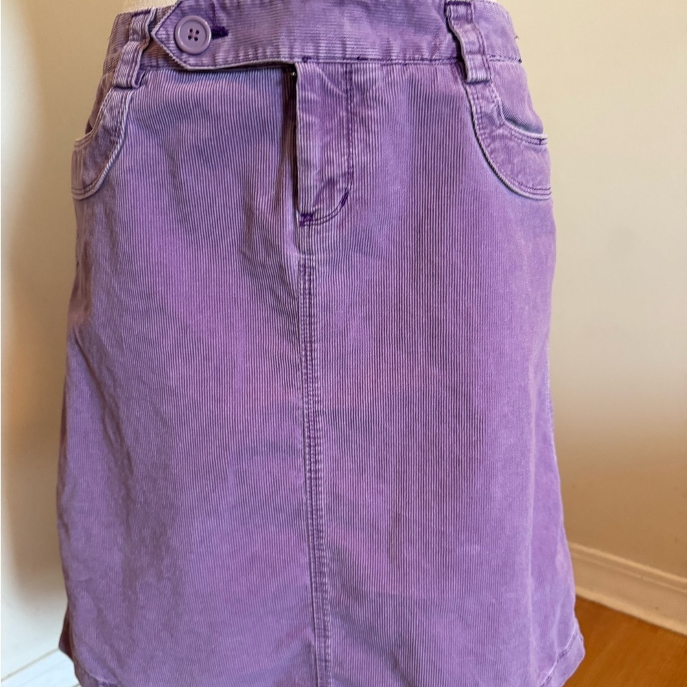 GAP A-Line Corduroy Skirt in Rich Purple